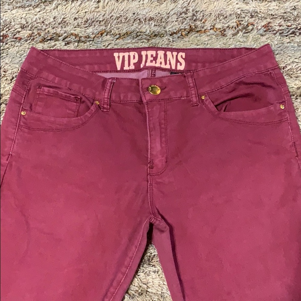 Skinny Maroon/Red VIP JEANS!